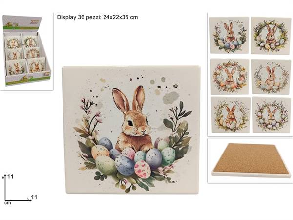 DUE ESSE SOUVENIR QUADRATO 11CM PASQUA 