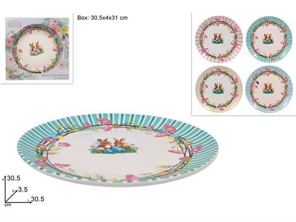DUE ESSE PIATTO CERAMICA 30,5CM PASQUA 