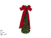 DUE ESSE ALBERO 42CM AGRIFOGLIO CON GLITTER ORO CON BACCHE