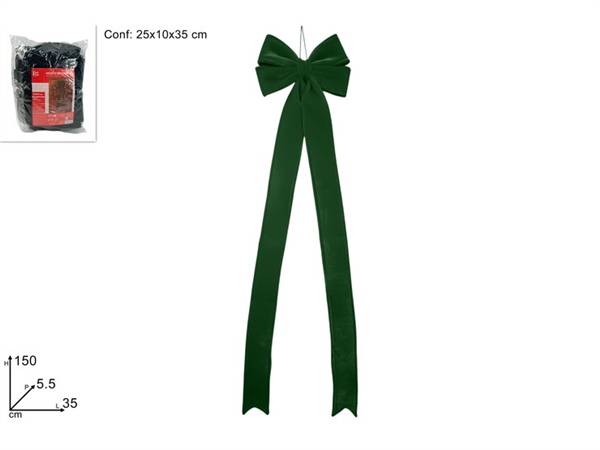 DUE ESSE FIOCCO 30X150CM VELLUTO VERDE MODELLABILE ANIMA IN FERRO