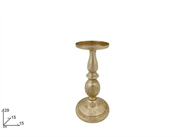 DUE ESSE PORTACANDELA 29CM ORO ANTICHIZZ 