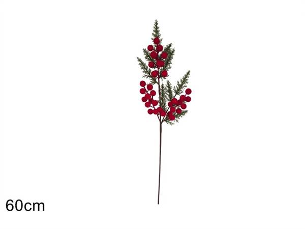 DUE ESSE STELO 60CM BACCHE VELLUTO ROSSO 