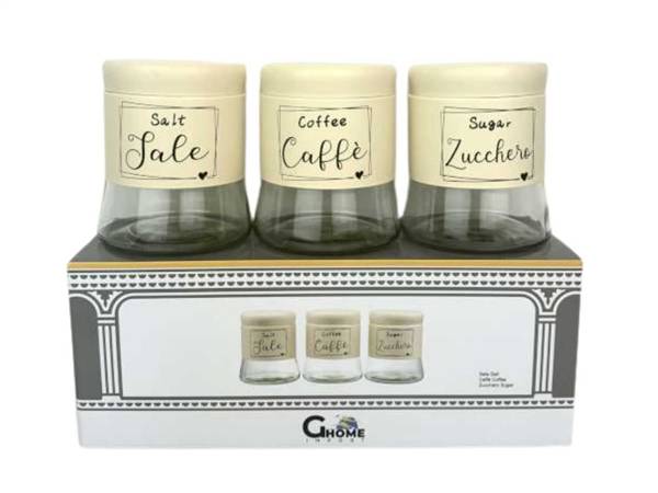 GHOME SET BARATTOLO 750ML 3PZ SALE/ZUCCHERO/CAFFE