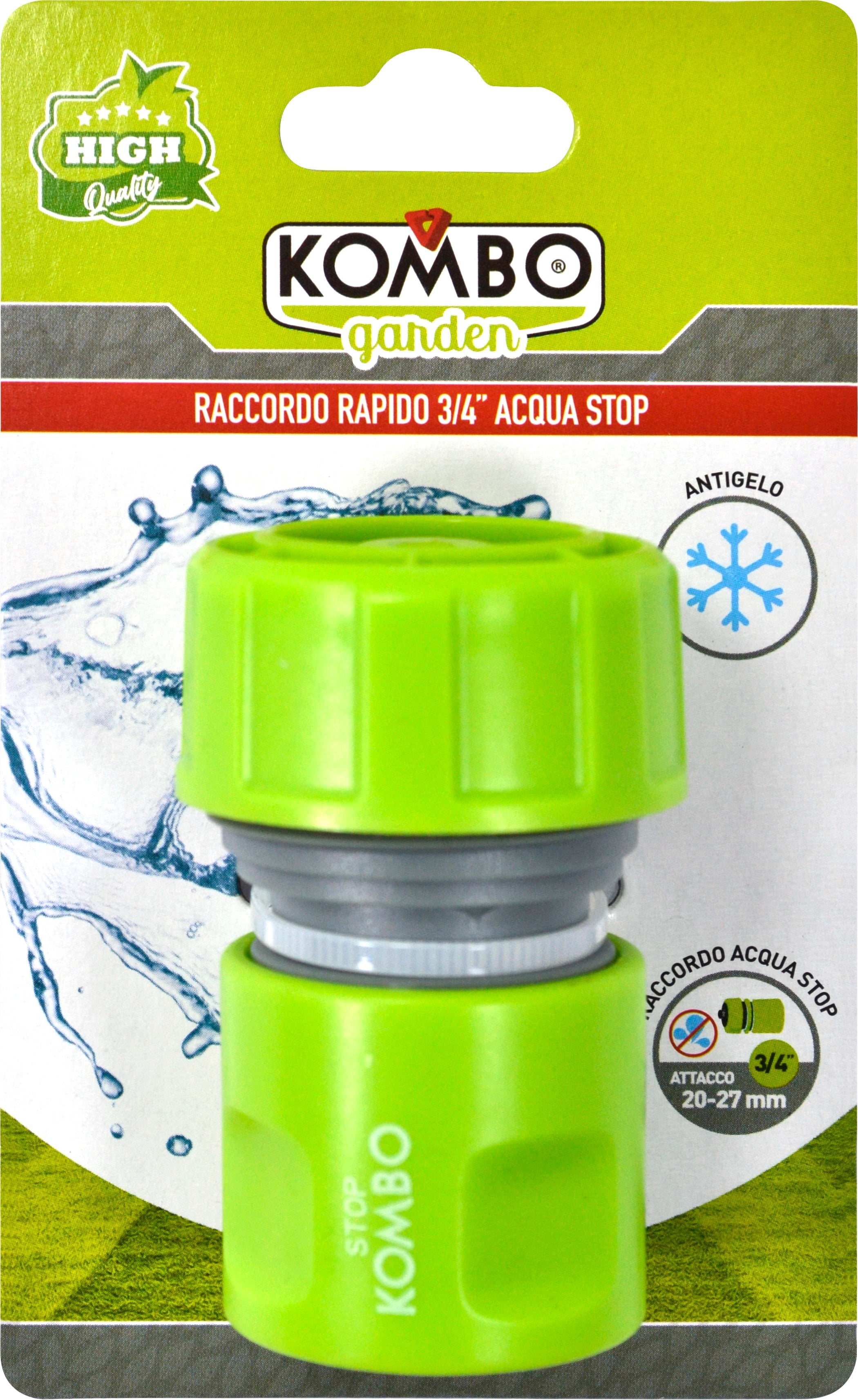 GB TRADE RACCORDO RAPIDO ACQUASTOP 19MM PER TUBO DA 19MM (3/4)
