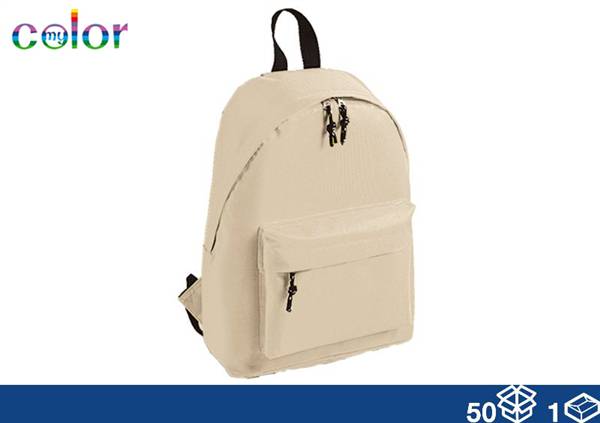 EOL ZAINO TESSUTO BEIGE 38X28X12 