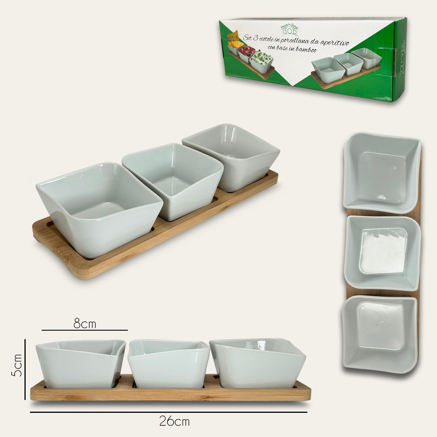 ARCA CIOTOLE 3PZ SET APERITIVO