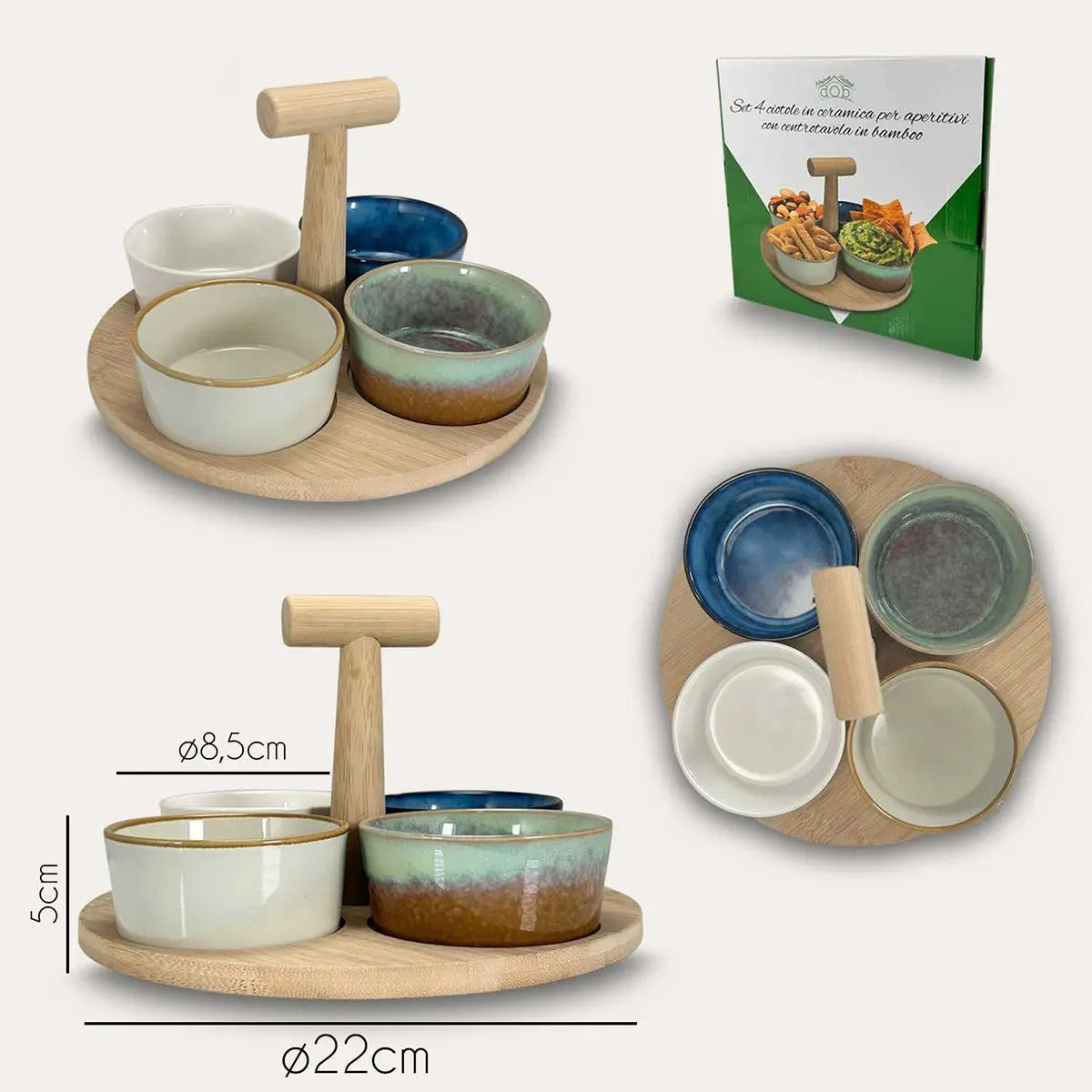 ARCA CIOTOLE 4PZ SET APERITIVO