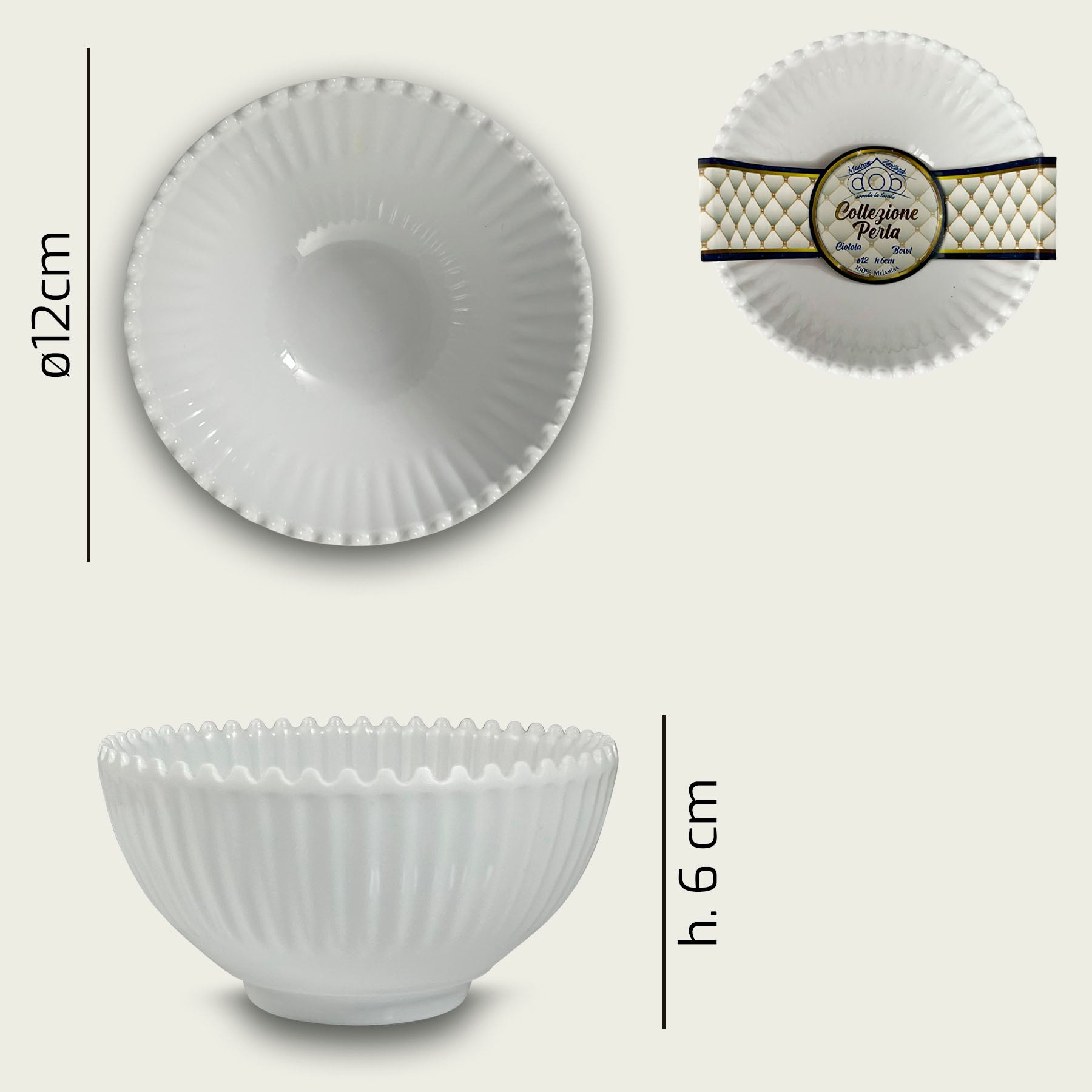 ARCA CIOTOLA PERLA CM.12 H.6 MELAMINA