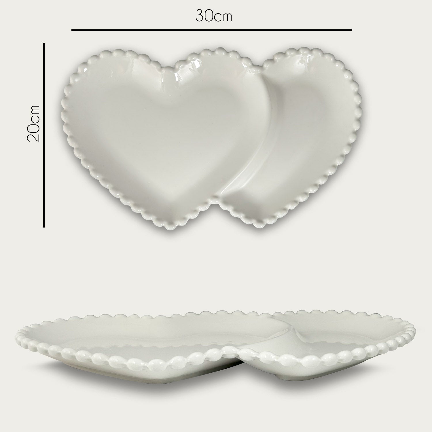 ARCA ANTIPASTIERA CUORE 30X20