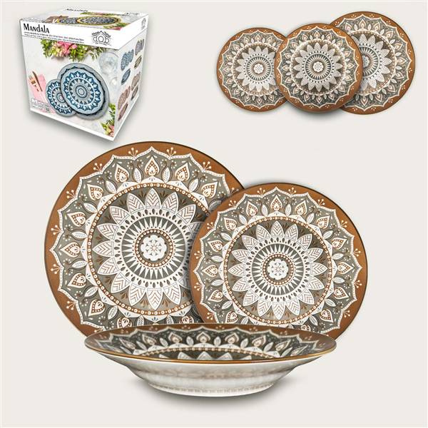 ARCA SERVIZIO PIATTI 18PZ MANDALA 