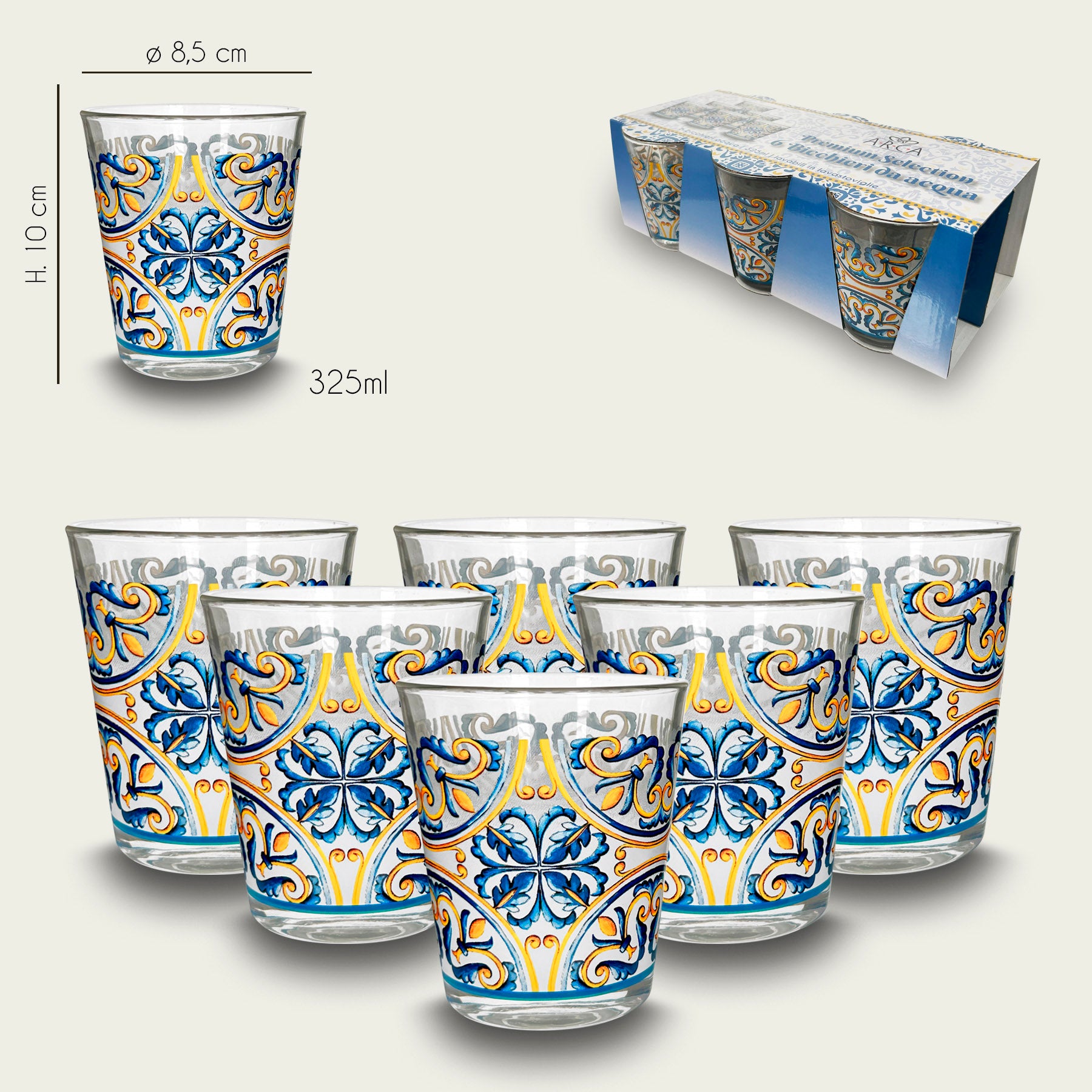 ARCA BICCHIERI 6PZ 30CL VIETRI