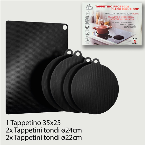 ARCA TAPPETINI PROTEGGI PIANI INDUZ 5PZ