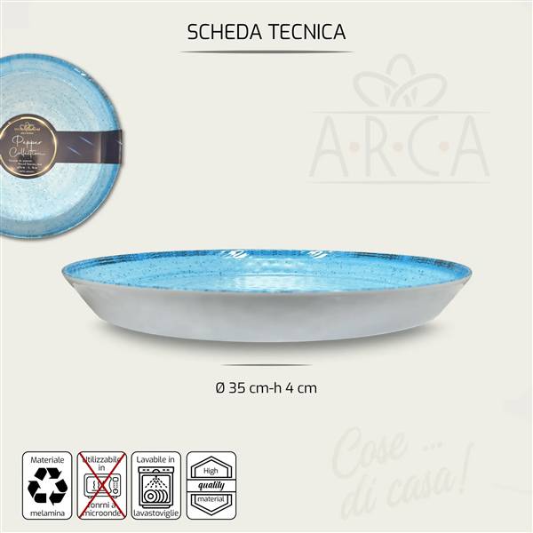 ARCA VASSOIO TONDO MEL CM.35 H.4 RED PEP MELAMINA