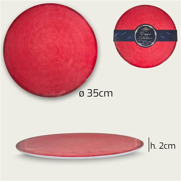 ARCA VASSOIO TONDO MEL CM.32 H.2 RED PEP 