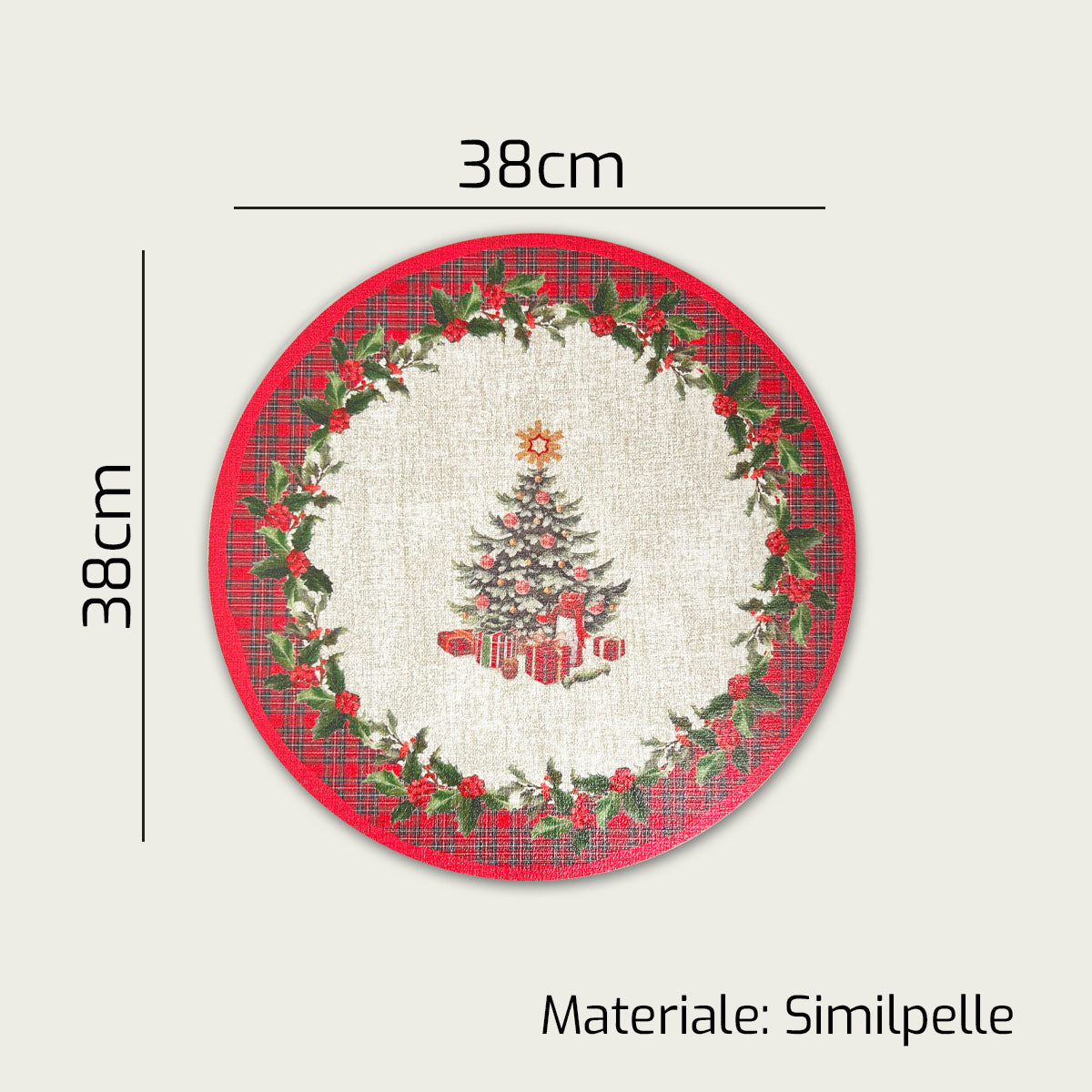 ARCA TOVAGLIETTA CM.38 XMAS SOTTOPIATTO NATALE