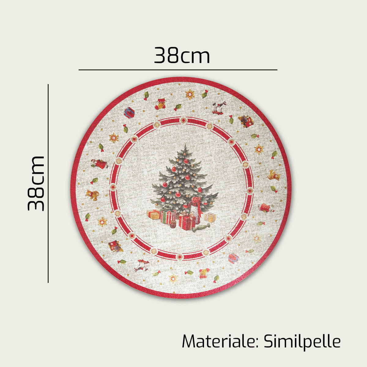 ARCA TOVAGLIETTA CM.38 XMAS SOTTOPIATTO NATALE