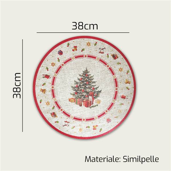 ARCA TOVAGLIETTA CM.38 XMAS SOTTOPIATTO NATALE