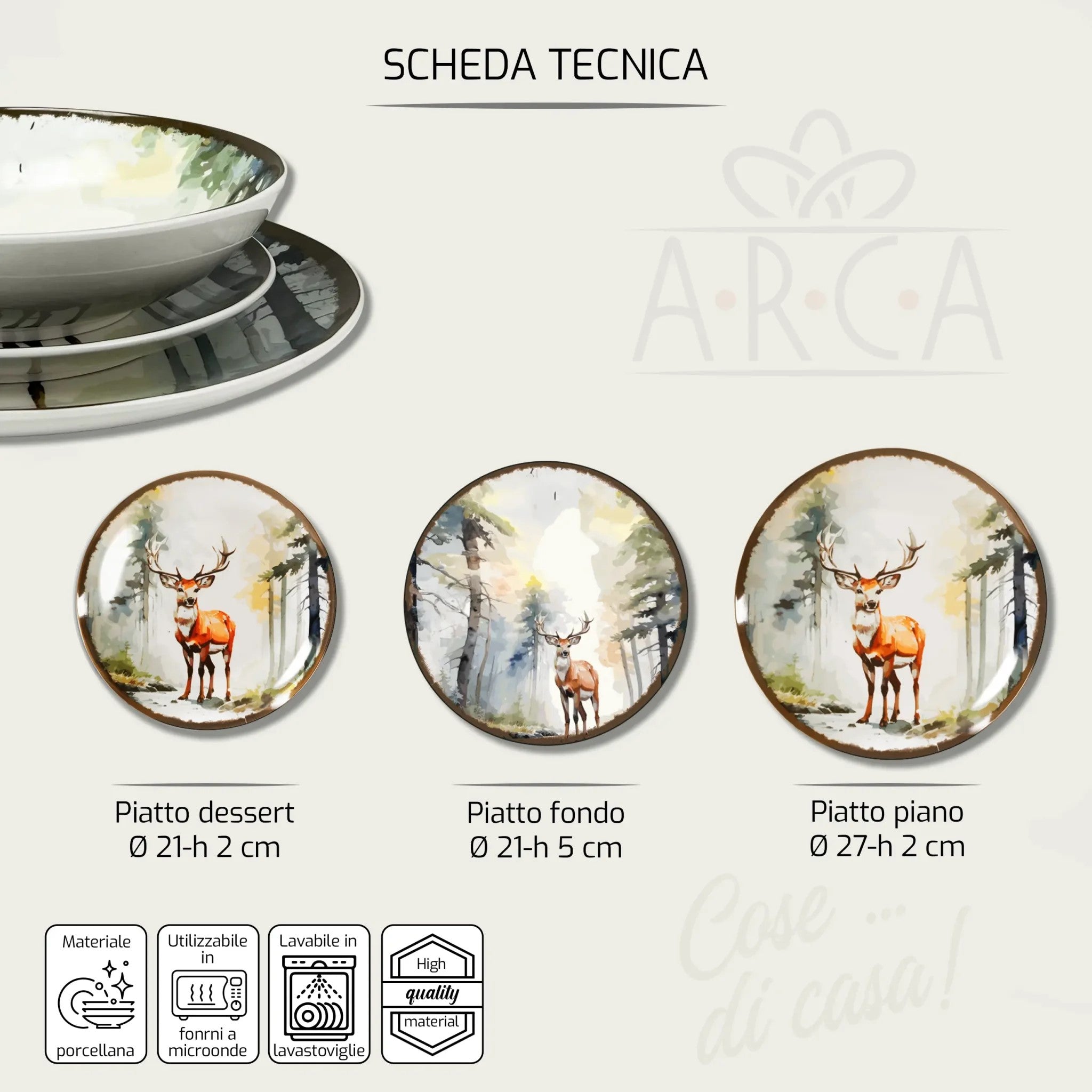 ARCA SERVIZIO PIATTI 18PZ ALBA E NATURA NATALE