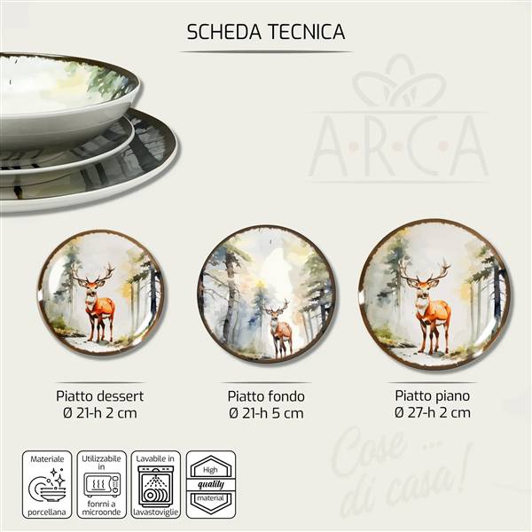 ARCA SERVIZIO PIATTI 18PZ ALBA E NATURA NATALE
