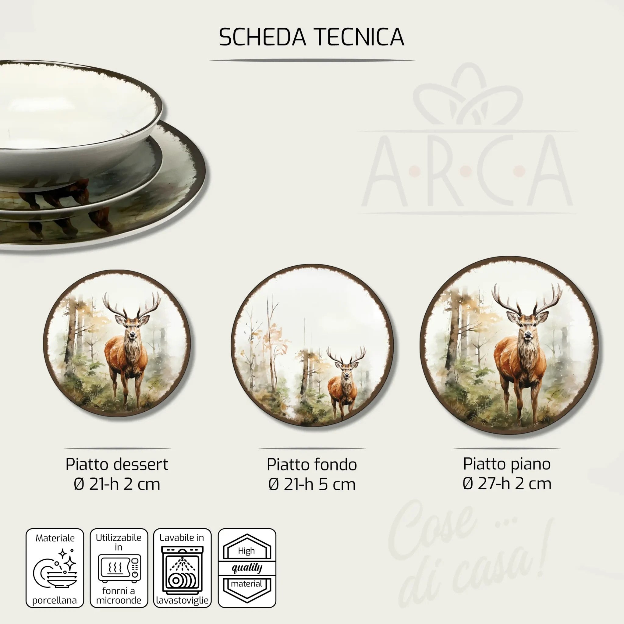 ARCA SERVIZIO PIATTI 18PZ BOSCO D'INVERN NATALE