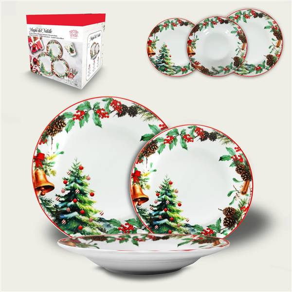 ARCA SERVIZIO PIATTI 18PZ MAGIA NATALE 