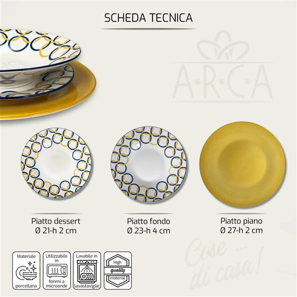 ARCA SERVIZIO PIATTI 18PZ AURELIA 