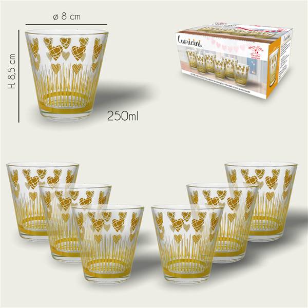 ARCA BICCHIERE VETRO 6PZ 25CL 