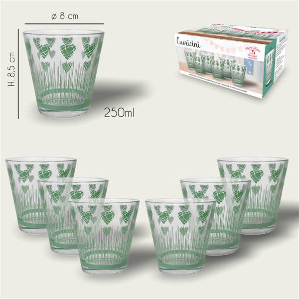 ARCA BICCHIERE VETRO 6PZ 25CL 