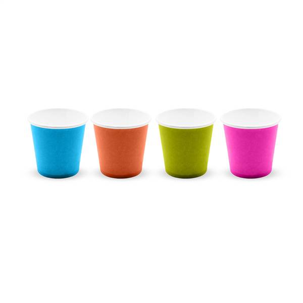 BIO BICCHIERI CARTA 75ML MULTICOLOR 50PZ 
