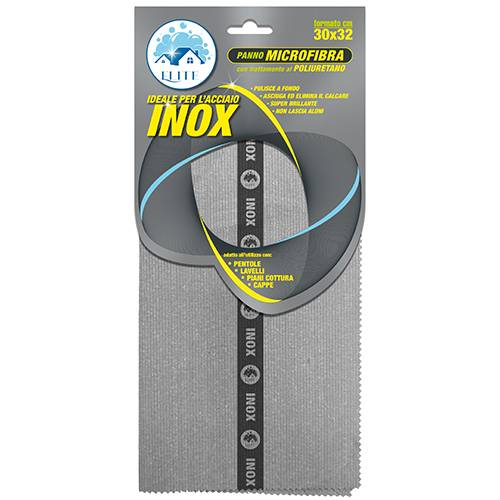 BIO PANNO MICROFIBRA INOX 30X32 EXTRA POLIUTERANO