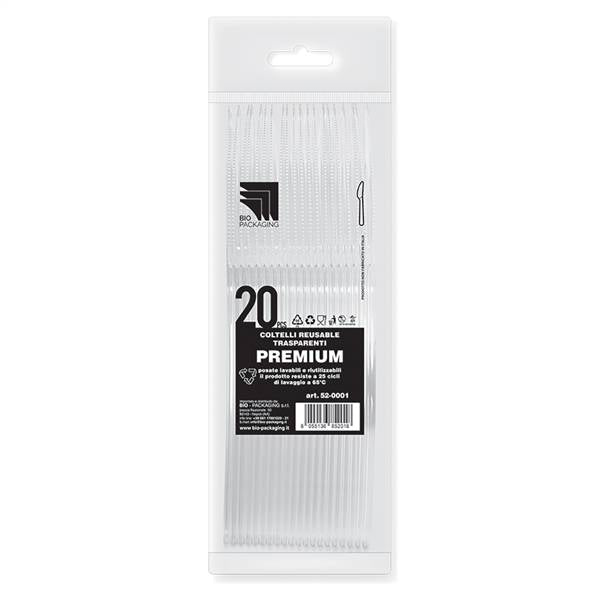 BIO CONF. 20 COLTELLI PREMIUM TRASPAREN 52-0001