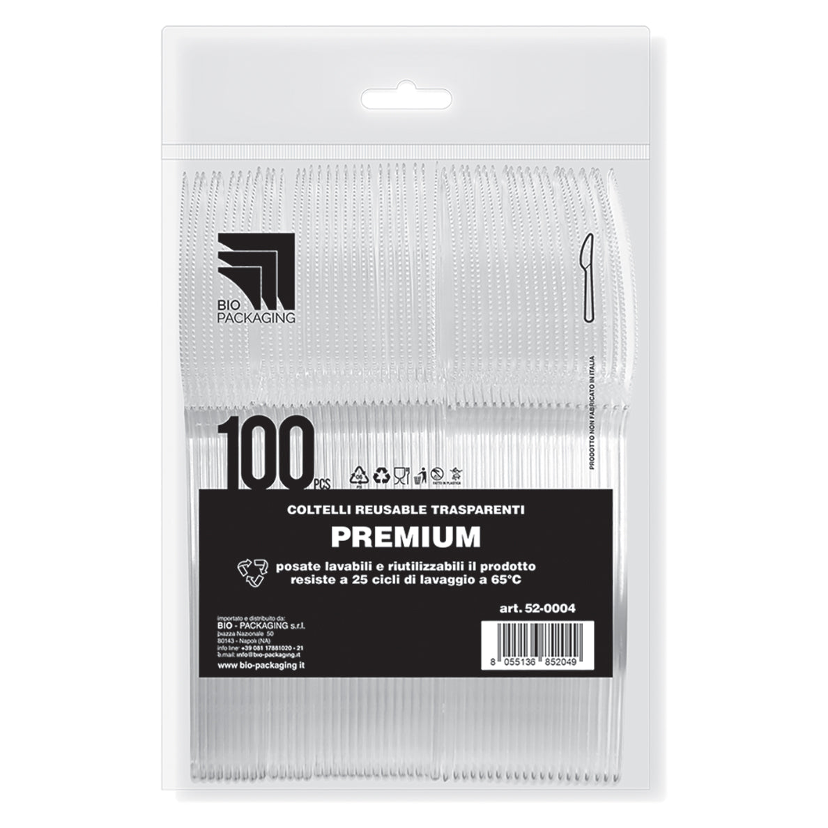 BIO CONF. 100 COLTELLI PREMIUM TRASPAREN 52-0004