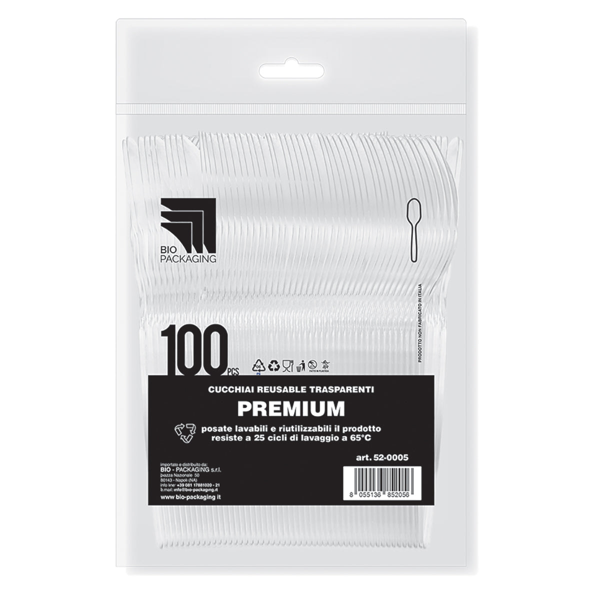 BIO CONF. 100 CUCCHIAI PREMIUM TRASPAREN 52-0005