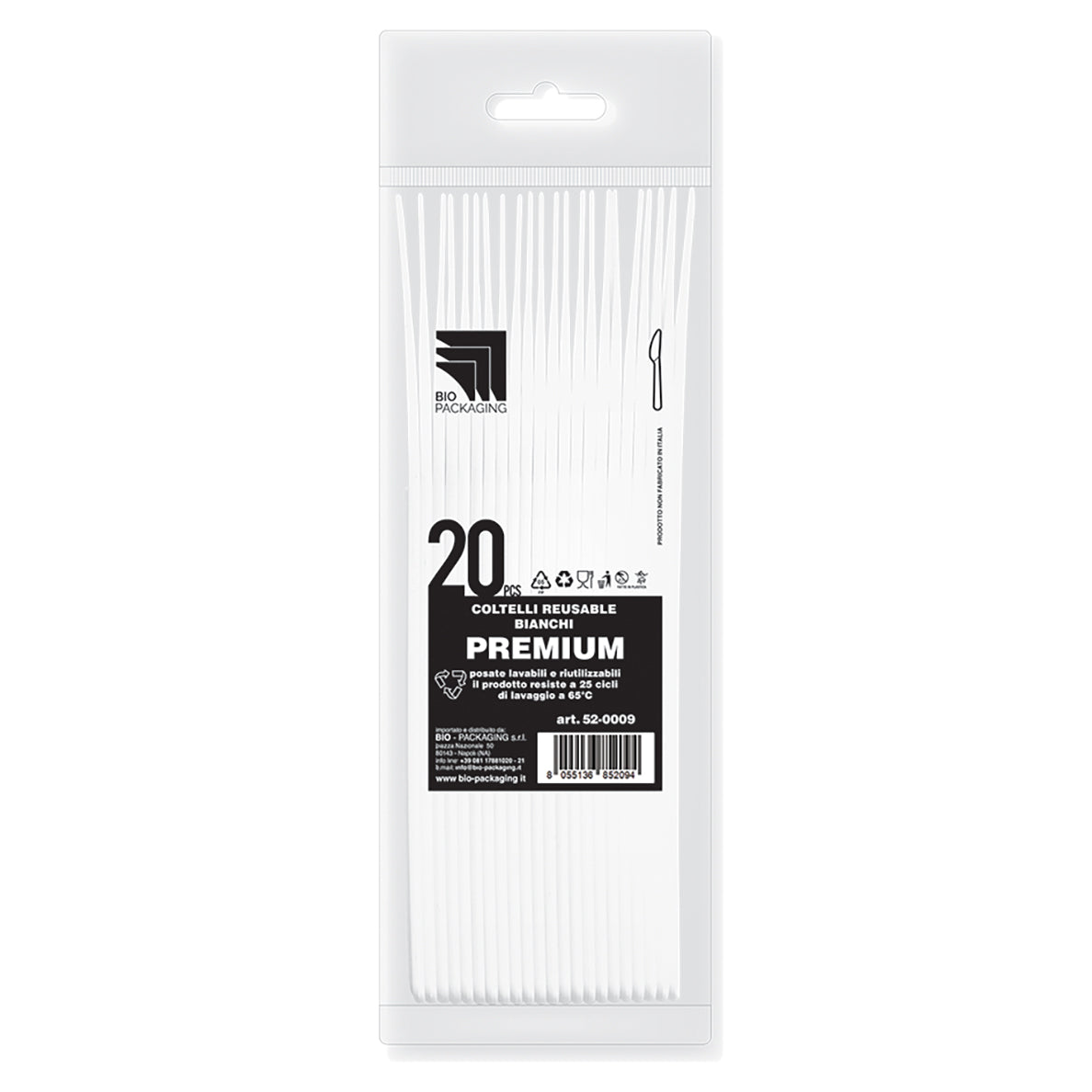 BIO CONF. 20 COLTELLI PREMIUM BIANCHI 52-0009