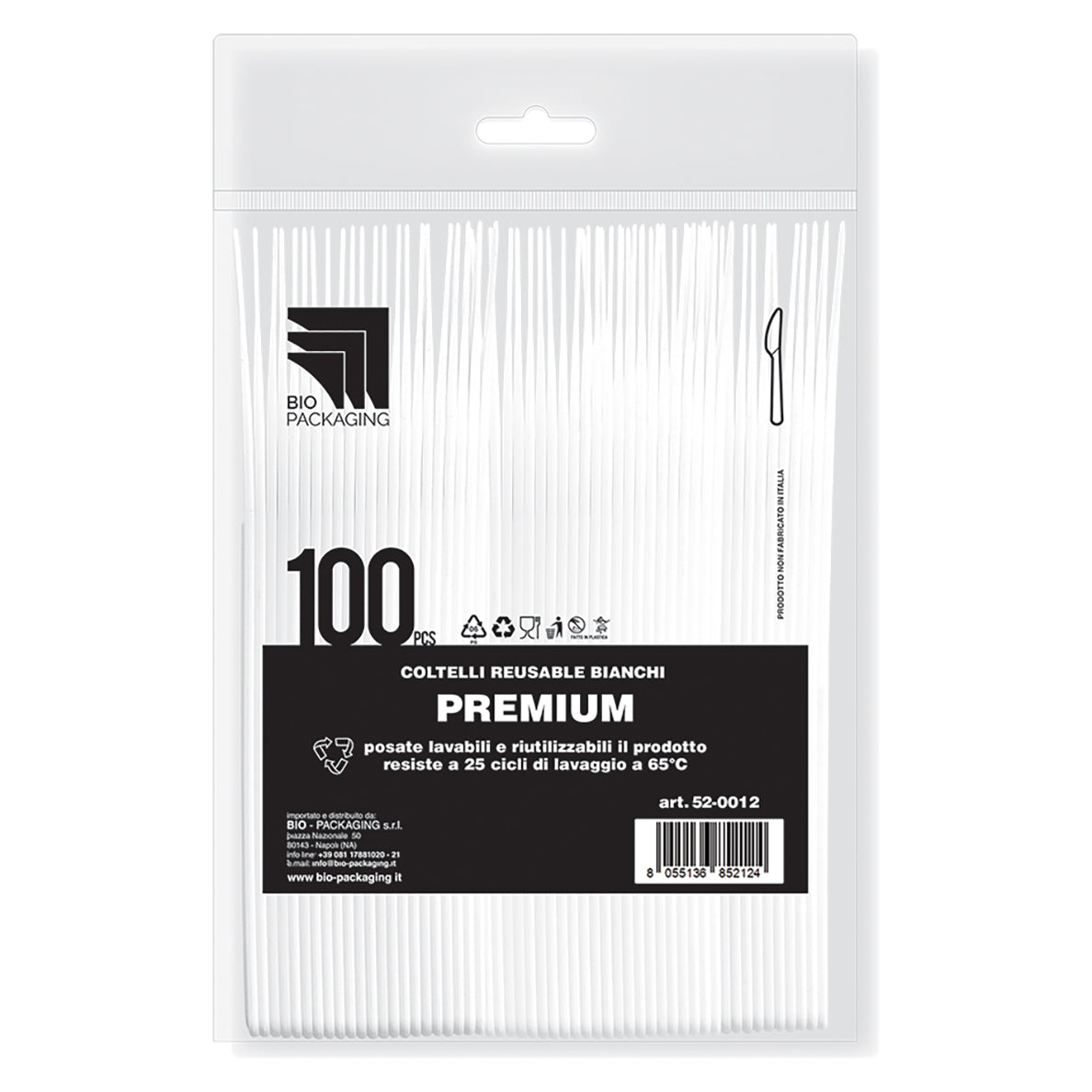 BIO CONF. 100 COLTELLI PREMIUM BIANCHI 52-0012
