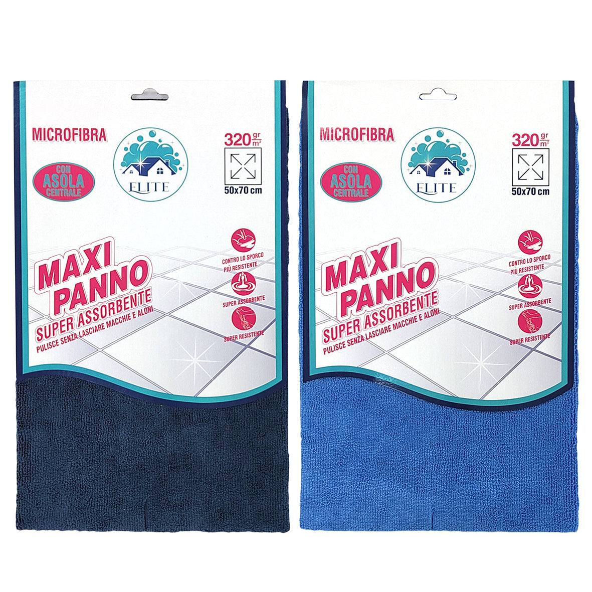 BIO PANNO MICROF C/ASOLA 50X70 320GR BLU