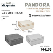 CS SCATOLA PIEGHEVOLE PANDORA 33X28X15 TNT C/COPERCHIO