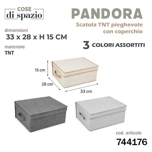 CS SCATOLA PIEGHEVOLE PANDORA 33X28X15 TNT C/COPERCHIO