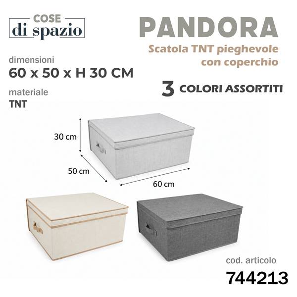 CS SCATOLA PIEGHEVOLE PANDORA 60X50X30 TNT C/COPERCHIO
