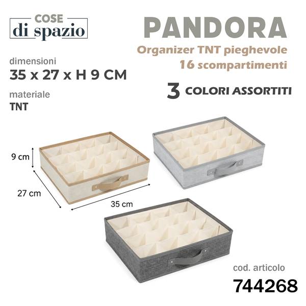 CS ORGANIZER PIEGHEVOLE PANDORA 35X27X9 TNT 16 SCOMPARTI