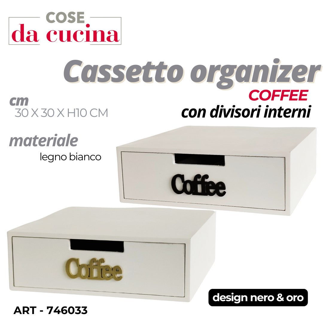CS PORTACIALDE ORGANIZER BIANCO MAURO ASSORTITO CON SCRITTA ORO/NERO