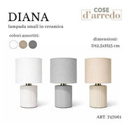 COSENTINO LAMPADA IN CERAMICA DIANA ASS. D.12,5XH.25