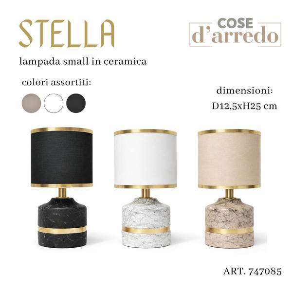 CS LAMPADA IN CERAMICA STELLA COL.ASS. D.12,5XH.25