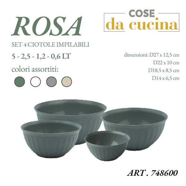 CS CIOTOLE 4PZ IMPILABILI 5/2,5/1,2/0,6L