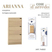 CS SCARPIERA 3 SCOMPARTI NATURALE ARIANN A