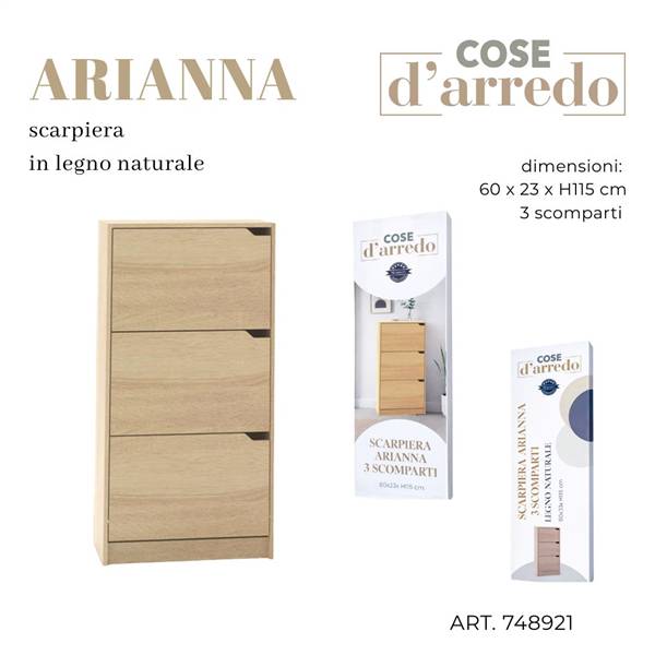 CS SCARPIERA 3 SCOMPARTI NATURALE ARIANN A
