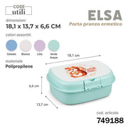 CS PORTAPRANZO ELSA ERMETICO COL.ASS. 18X13,7X6,6CM