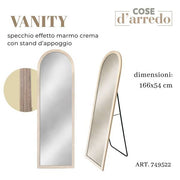CS SPECCHIO EFFETTO MARMO CREMA VANITY 166X54 C/STAND