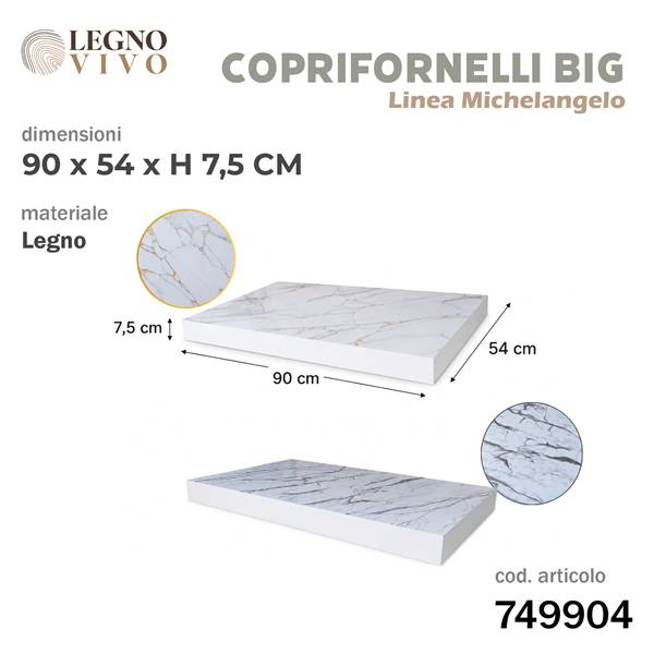 CS COPRIFORNELLI MICHELANGELO COL.ASS. 90X54X7,5CM