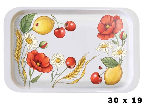IBCT VASSOIO CAFFE 30X19 MEL PAPAVERI 